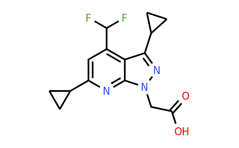 CAS 937607-23-3 | 2-(3,6-Dicyclopropyl-4-(difluoromethyl)-1H-pyrazolo[3,4-b]pyridin-1-yl)acetic acid