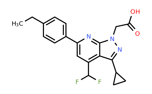 CAS 937607-29-9 | 2-(3-Cyclopropyl-4-(difluoromethyl)-6-(4-ethylphenyl)-1H-pyrazolo[3,4-b]pyridin-1-yl)acetic acid