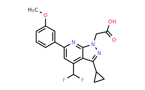 CAS 937607-31-3 | 2-(3-Cyclopropyl-4-(difluoromethyl)-6-(3-methoxyphenyl)-1H-pyrazolo[3,4-b]pyridin-1-yl)acetic acid