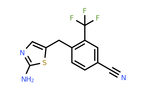 CAS 937629-00-0 | 4-[(2-Amino-1,3-thiazol-5-yl)methyl]-3-(trifluoromethyl)benzonitrile