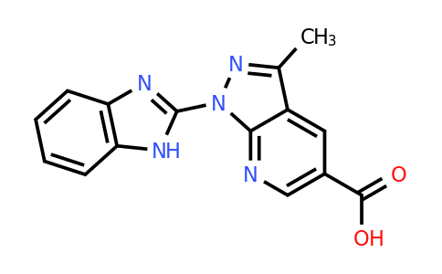 CAS 937629-80-6 | 1-(1H-1,3-Benzodiazol-2-yl)-3-methyl-1H-pyrazolo[3,4-b]pyridine-5-carboxylic acid