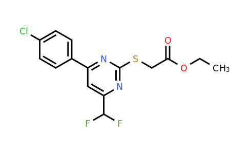 CAS 938020-64-5 | Ethyl 2-((4-(4-chlorophenyl)-6-(difluoromethyl)pyrimidin-2-yl)thio)acetate
