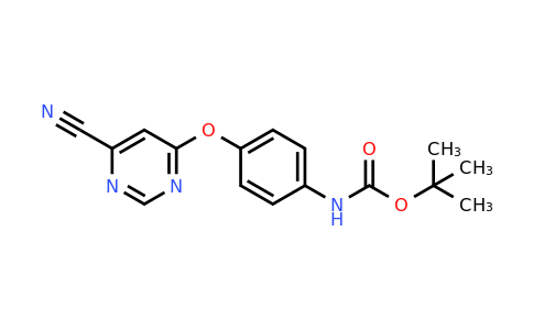 CAS 943313-34-6 | tert-Butyl (4-((6-cyanopyrimidin-4-yl)oxy)phenyl)carbamate
