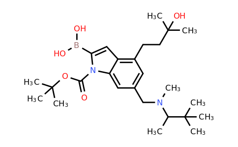 CAS 943637-14-7 | [1-tert-butoxycarbonyl-4-(3-hydroxy-3-methyl-butyl)-6-[[methyl(1,2,2-trimethylpropyl)amino]methyl]indol-2-yl]boronic acid