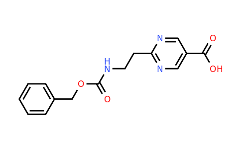 CAS 944904-86-3 | 2-(2-([(Benzyloxy)carbonyl]amino)ethyl)pyrimidine-5-carboxylic acid