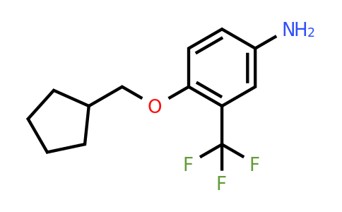 CAS 946662-68-6 | 4-(Cyclopentylmethoxy)-3-(trifluoromethyl)aniline
