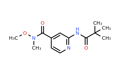 CAS 946681-81-8 | 2-(2,2-Dimethyl-propionylamino)-N-methoxy-N-methyl-isonicotinamide