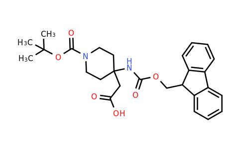 CAS 946682-26-4 | 2-{1-[(tert-butoxy)carbonyl]-4-({[(9H-fluoren-9-yl)methoxy]carbonyl}amino)piperidin-4-yl}acetic acid
