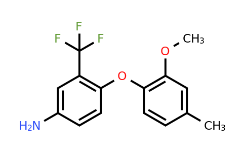 CAS 946784-20-9 | 4-(2-Methoxy-4-methylphenoxy)-3-(trifluoromethyl)aniline