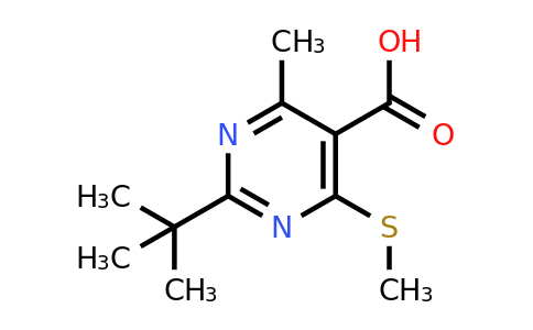 CAS 949285-85-2 | 2-tert-butyl-4-methyl-6-(methylsulfanyl)pyrimidine-5-carboxylic acid