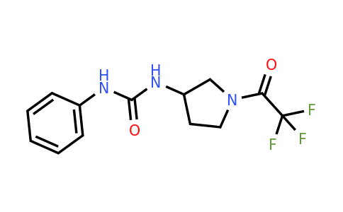CAS 951623-94-2 | 1-Phenyl-3-(1-(2,2,2-trifluoroacetyl)pyrrolidin-3-yl)urea