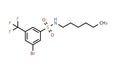 CAS 951884-63-2 | 3-Bromo-N-hexyl-5-(trifluoromethyl)benzenesulfonamide