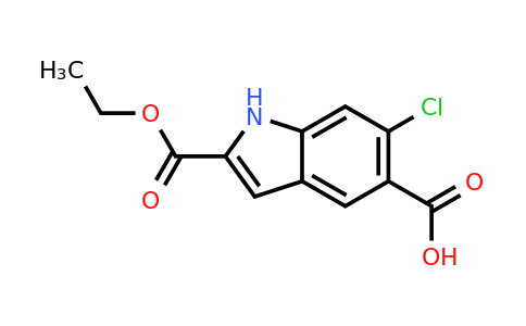 CAS 952799-96-1 | 6-chloro-2-ethoxycarbonyl-1H-indole-5-carboxylic acid