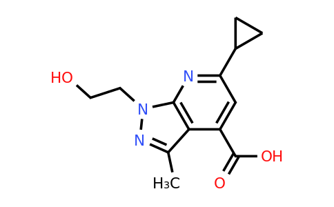 CAS 953729-84-5 | 6-Cyclopropyl-1-(2-hydroxyethyl)-3-methyl-1H-pyrazolo[3,4-b]pyridine-4-carboxylic acid