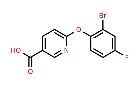 CAS 953901-37-6 | 6-(2-Bromo-4-fluorophenoxy)pyridine-3-carboxylic acid