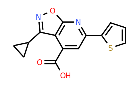 CAS 954268-73-6 | 3-Cyclopropyl-6-(thiophen-2-yl)-[1,2]oxazolo[5,4-b]pyridine-4-carboxylic acid