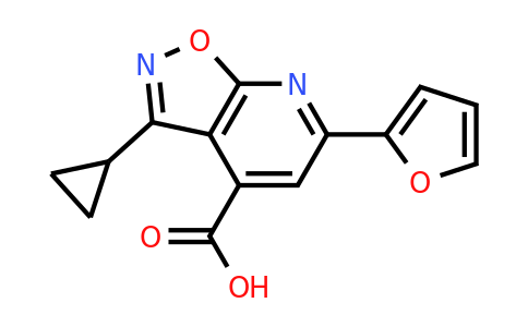 CAS 954274-14-7 | 3-Cyclopropyl-6-(furan-2-yl)-[1,2]oxazolo[5,4-b]pyridine-4-carboxylic acid