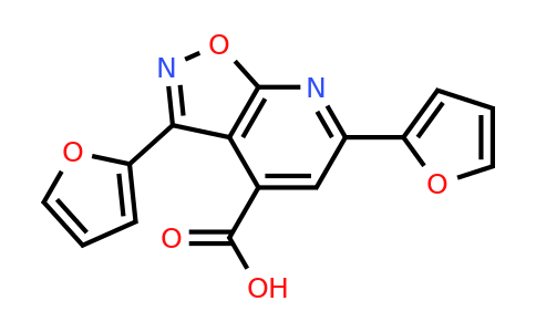 CAS 954576-56-8 | 3,6-Bis(furan-2-yl)-[1,2]oxazolo[5,4-b]pyridine-4-carboxylic acid