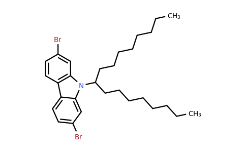 CAS 955964-73-5 | 2,7-Dibromo-9-(heptadecan-9-yl)-9H-carbazole