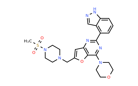 CAS 956032-28-3 | 2-(1H-Indazol-4-YL)-6-[(4-methylsulfonylpiperazin-1-YL)methyl]-4-[morpholin-4-YL]furo[3,2-D]pyrimidine