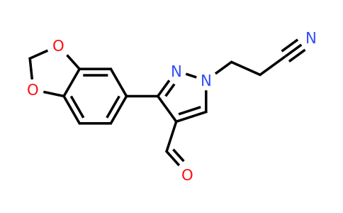 CAS 956181-88-7 | 3-[3-(1,3-dioxaindan-5-yl)-4-formyl-1H-pyrazol-1-yl]propanenitrile