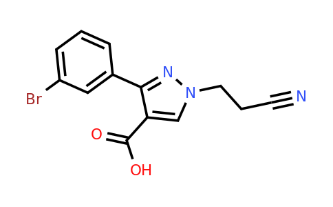 CAS 956411-55-5 | 3-(3-Bromophenyl)-1-(2-cyanoethyl)-1H-pyrazole-4-carboxylic acid