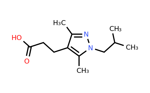 CAS 956438-19-0 | 3-[3,5-dimethyl-1-(2-methylpropyl)-1H-pyrazol-4-yl]propanoic acid