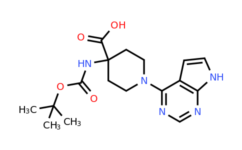 CAS 956460-96-1 | 4-{[(tert-butoxy)carbonyl]amino}-1-{7H-pyrrolo[2,3-d]pyrimidin-4-yl}piperidine-4-carboxylic acid