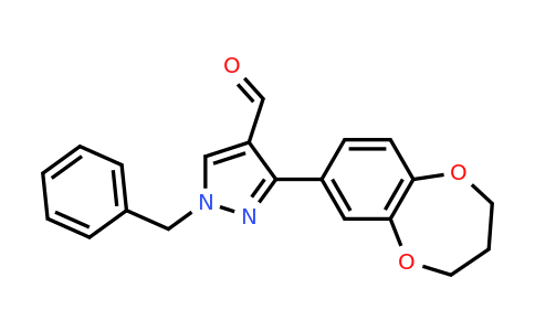 CAS 956508-53-5 | 1-benzyl-3-(3,4-dihydro-2H-1,5-benzodioxepin-7-yl)-1H-pyrazole-4-carbaldehyde