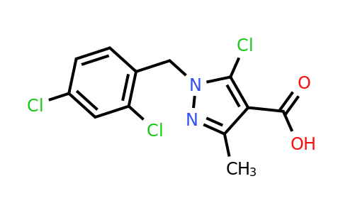 CAS 956713-96-5 | 5-chloro-1-[(2,4-dichlorophenyl)methyl]-3-methyl-1H-pyrazole-4-carboxylic acid