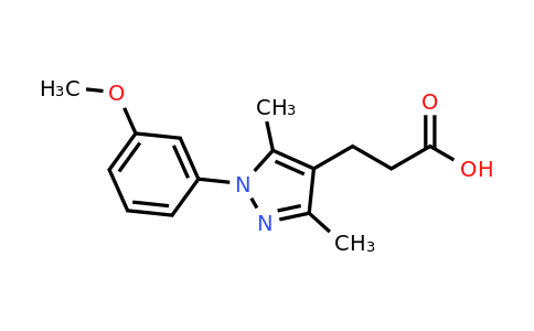 CAS 956986-43-9 | 3-[1-(3-methoxyphenyl)-3,5-dimethyl-1H-pyrazol-4-yl]propanoic acid