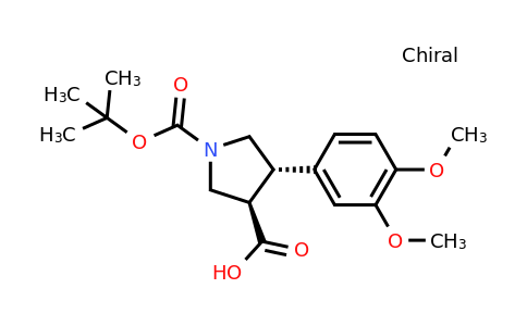 CAS 959580-91-7 | (3R,4S)-1-(tert-Butoxycarbonyl)-4-(3,4-dimethoxyphenyl)pyrrolidine-3-carboxylic acid
