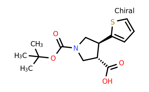 CAS 959581-75-0 | (3S,4S)-1-(tert-Butoxycarbonyl)-4-(thiophen-2-yl)pyrrolidine-3-carboxylic acid