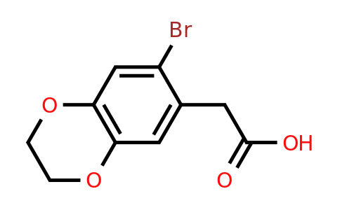 CAS 98947-00-3 | 2-(7-bromo-2,3-dihydro-1,4-benzodioxin-6-yl)acetic acid