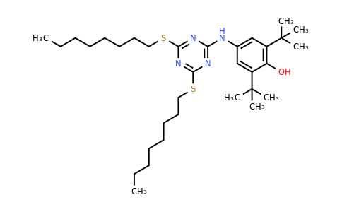 CAS 991-84-4 | 4-((4,6-Bis(octylthio)-1,3,5-triazin-2-yl)amino)-2,6-di-tert-butylphenol