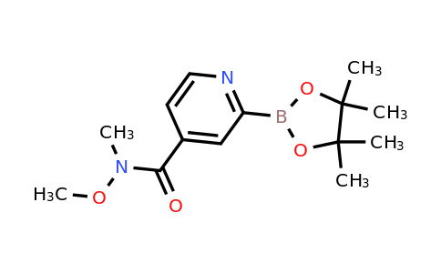 N-methoxy-N-methyl-2-(4,4,5,5-tetramethyl-1,3,2-dioxaborolan-2-YL)isonicotinamide