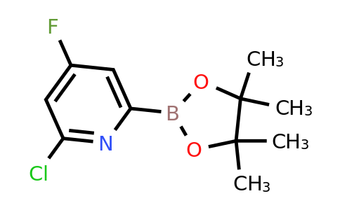 2-Chloro-4-fluoro-6-(4,4,5,5-tetramethyl-1,3,2-dioxaborolan-2-YL)pyridine