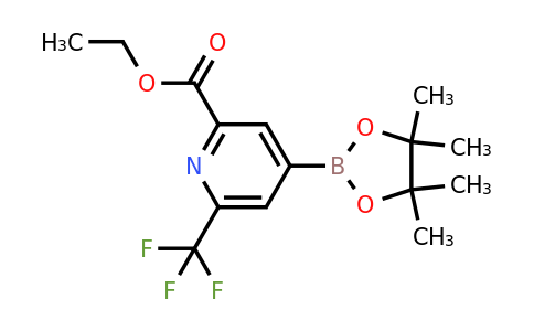 4-(4,4,5,5-Tetramethyl-[1,3,2]dioxaborolan-2-YL)-6-trifluoromethyl-pyridine-2-carboxylic acid ethyl ester