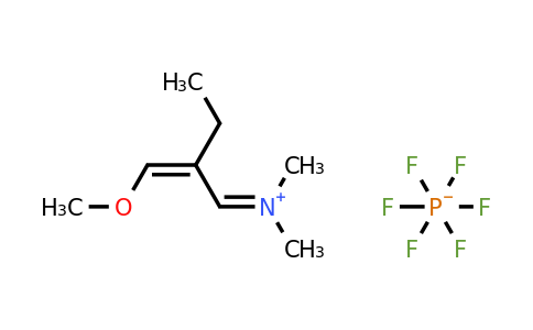 N-[(2Z)-2-ethyl-3-methoxyprop-2-enylidene]-N-methylmethanaminium hexafluorophosphate