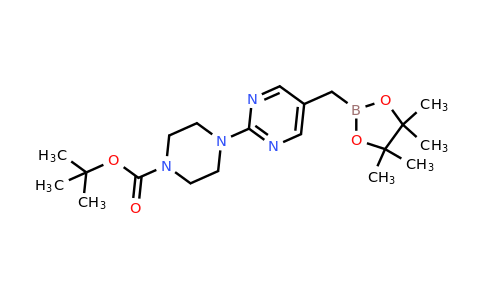 2-[2-(4-Tert-butoxycarbonyl-piperazin-1YL)pyrimidin-5-ylmethyl]-4,4,5,5-tetramethyl-[1,3,2]dioxaborolane