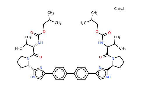 Isobutyl (2S,2'S)-1,1'-((2S,2'S)-2,2'-(4,4'-(biphenyl-4,4'-diyl)bis(1H-imidazole-4,2-diyl))bis(pyrrolidine-2,1-diyl))bis(3-methyl-1-oxobutane-2,1-diyl)dicarbamate