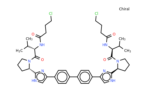 N,N'-(2S,2'S)-1,1'-((2S,2'S)-2,2'-(4,4'-(biphenyl-4,4'-diyl)bis(1H-imidazole-4,2-diyl))bis(pyrrolidine-2,1-diyl))bis(3-methyl-1-oxobutane-2,1-diyl)bis(4-chlorobutanamide)