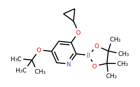 5-Tert-butoxy-3-cyclopropoxy-2-(4,4,5,5-tetramethyl-1,3,2-dioxaborolan-2-YL)pyridine