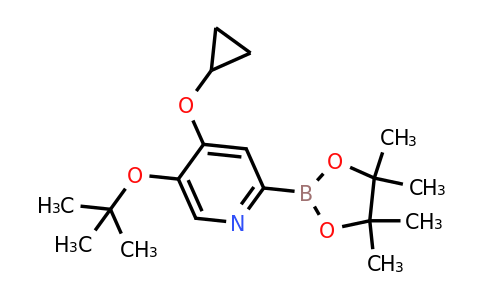 5-Tert-butoxy-4-cyclopropoxy-2-(4,4,5,5-tetramethyl-1,3,2-dioxaborolan-2-YL)pyridine