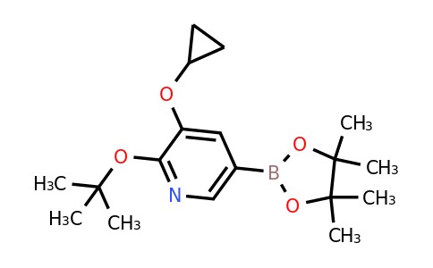 2-Tert-butoxy-3-cyclopropoxy-5-(4,4,5,5-tetramethyl-1,3,2-dioxaborolan-2-YL)pyridine