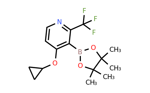 4-Cyclopropoxy-3-(4,4,5,5-tetramethyl-1,3,2-dioxaborolan-2-YL)-2-(trifluoromethyl)pyridine