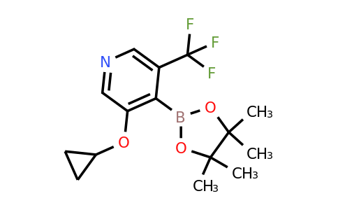 3-Cyclopropoxy-4-(4,4,5,5-tetramethyl-1,3,2-dioxaborolan-2-YL)-5-(trifluoromethyl)pyridine