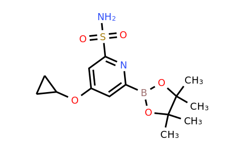 4-Cyclopropoxy-6-(4,4,5,5-tetramethyl-1,3,2-dioxaborolan-2-YL)pyridine-2-sulfonamide
