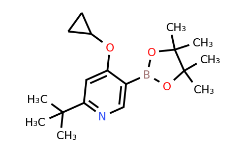 2-Tert-butyl-4-cyclopropoxy-5-(4,4,5,5-tetramethyl-1,3,2-dioxaborolan-2-YL)pyridine
