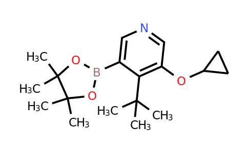 4-Tert-butyl-3-cyclopropoxy-5-(4,4,5,5-tetramethyl-1,3,2-dioxaborolan-2-YL)pyridine
